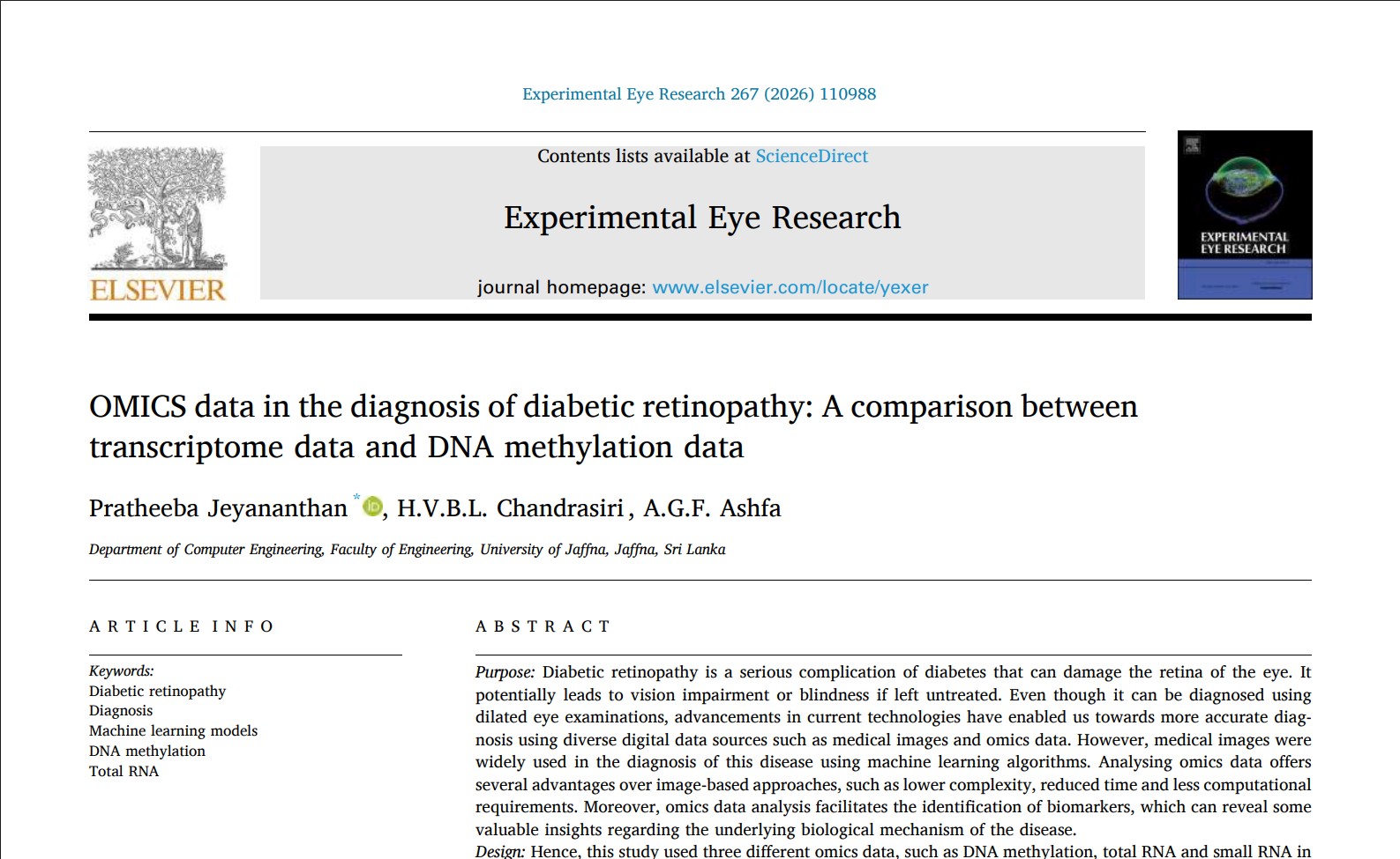 Molecular Data in Diabetic Retinopathy Identification